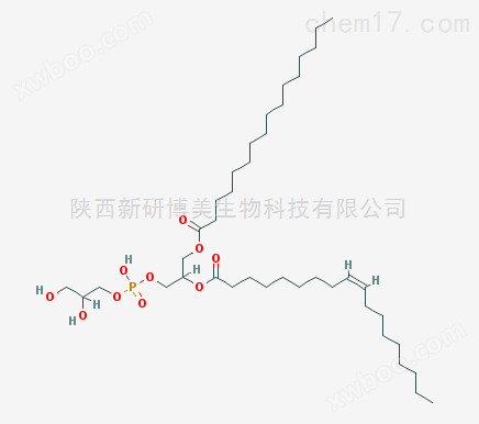 1-棕榈酰基-2-油酰基磷脂酰甘油POPG结构图