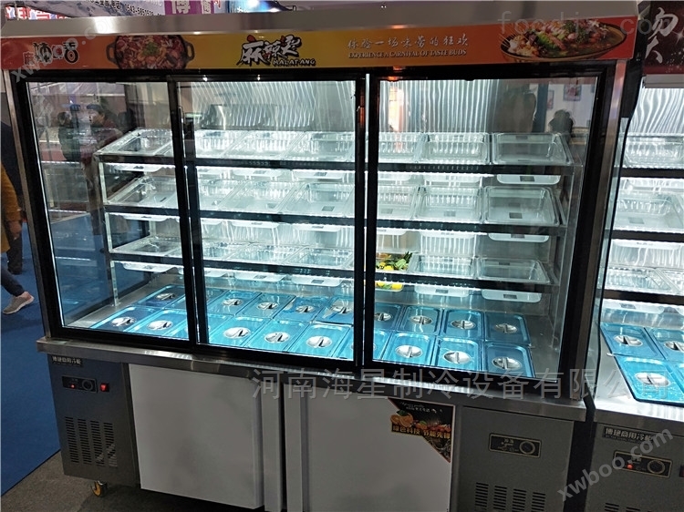 鹤壁新乡卖张亮麻辣烫柜 点菜展示柜定做 保鲜柜