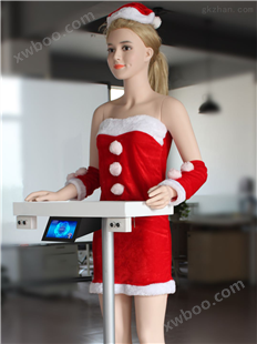 美女迎宾送餐机器人